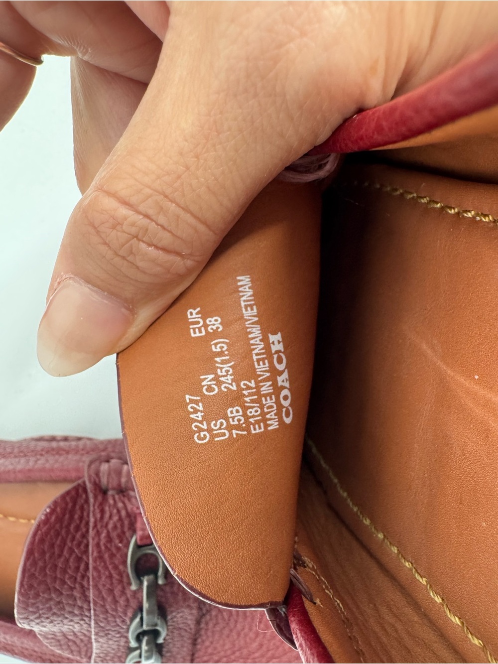 Coach Crosby Turnlock Driver Leather Loafer Size 7.5B - Picture 9 of 11